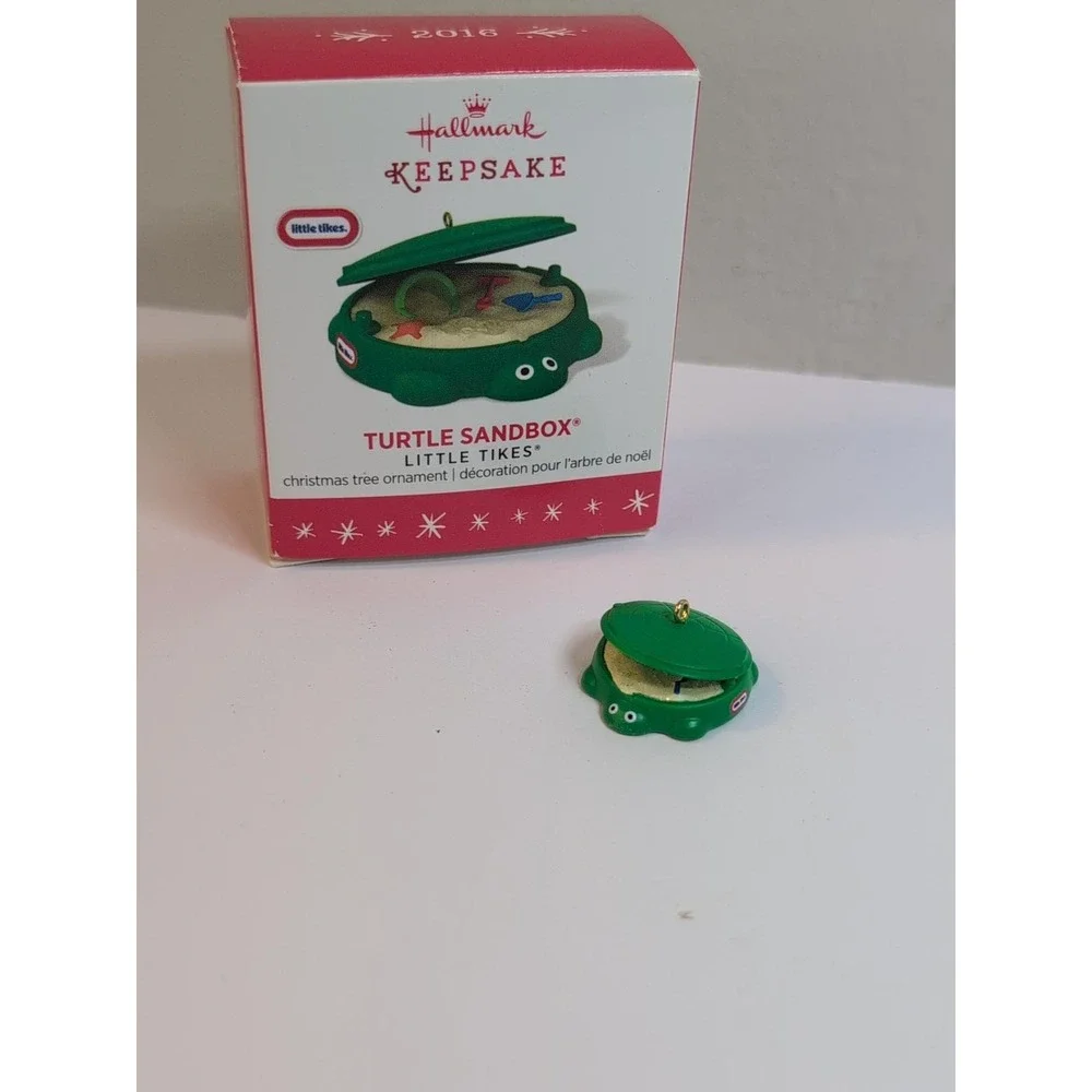 Hallmark 2016 Little Tikes Turtle Sandbox Miniature Ornament‎